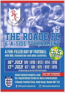 Roade FC 6-a-side tournament Flyer