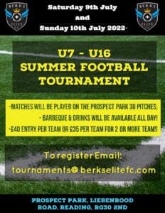 Berks Elite FC Summer Football Tournament