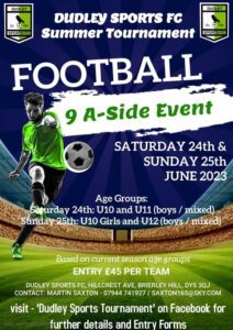 Dudley Sports FC Summer Football Tournament