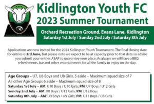 Kidlington Youth FC Summer Football Tournament