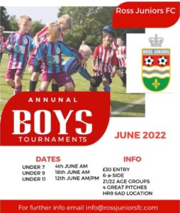 Ross Juniors FC Annual Boys Tournaments