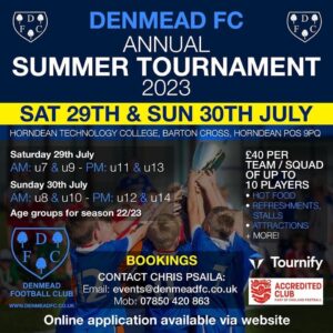 Denmead FC Annual Summer Football Tournament 2023