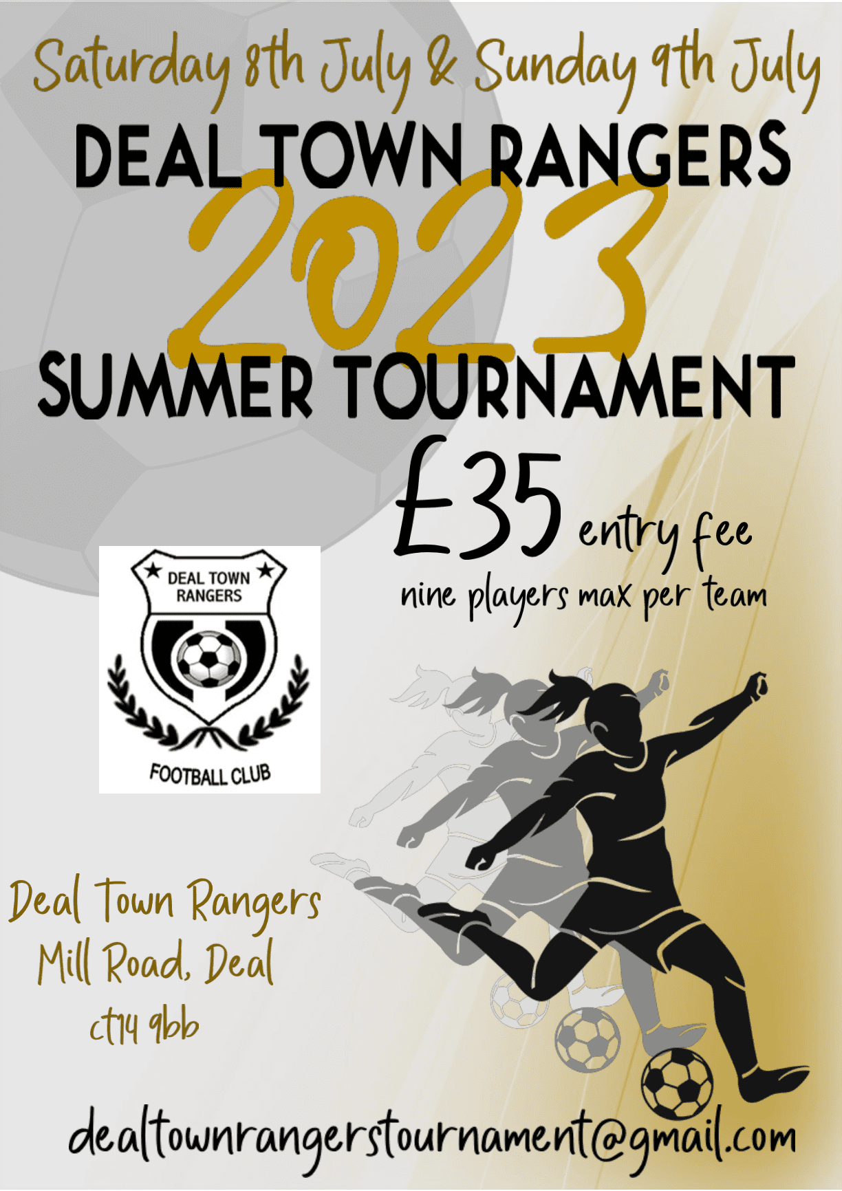 Deal Town Rangers Summer Football Tournament - Junior Grassroots