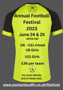 Portskewett and Sudbrook FC Annual Football Festival 2023
