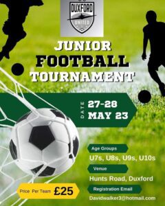 Duxford United FC Junior Football Tournament