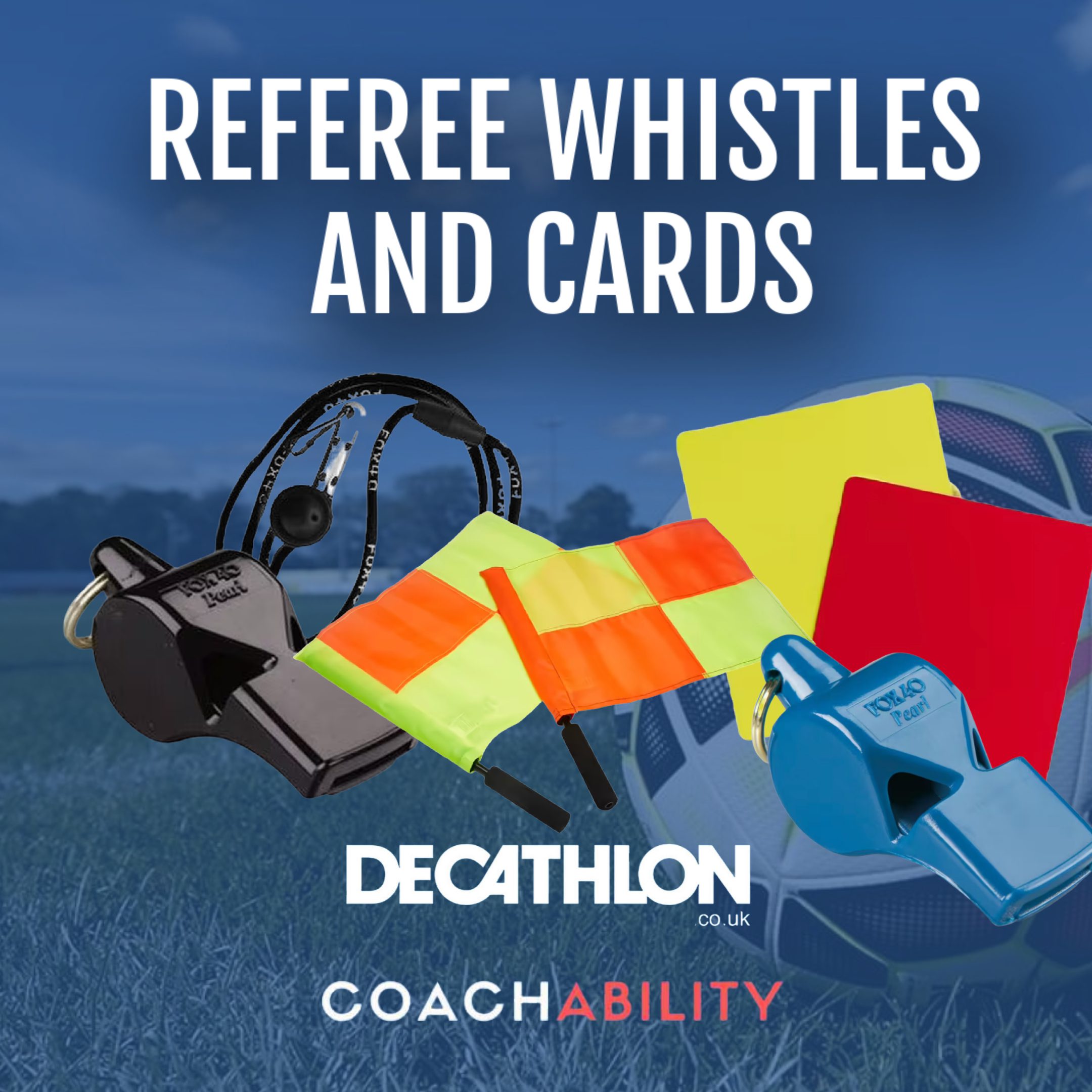 Referee Whistle and Cards - Junior Grassroots Football UK