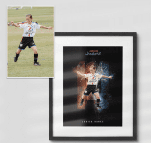 Personalized Junior Goalkeeper:Football Player Portrait Print