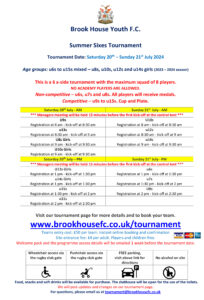 Brook House Youth FC Summer Sixes Football Tournament